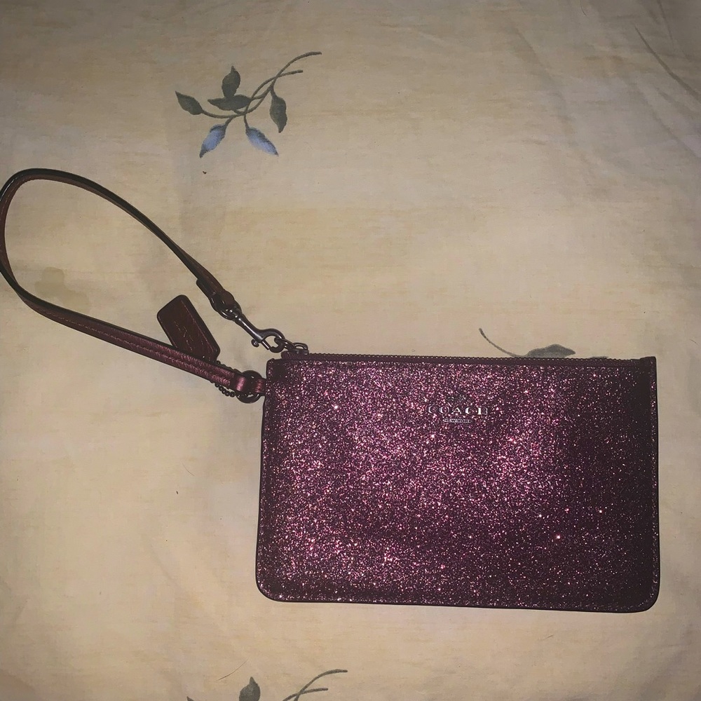 Coach Wristlet. Pink and Sparkly!!